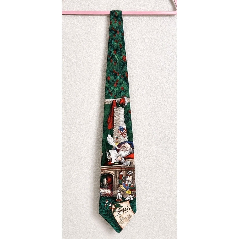 Tango by Max Raab Americana Series Santa's Workshop Christmas Novelty‎ Tie